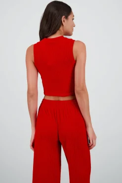Shasa Textured Crop Top