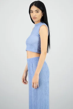 Shasa Textured Crop Top