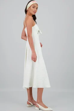 Shasa Textured Cut Out Midi Dress