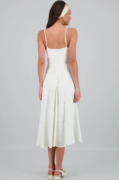 Shasa Textured Cut Out Midi Dress