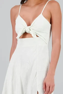 Shasa Textured Cut Out Midi Dress
