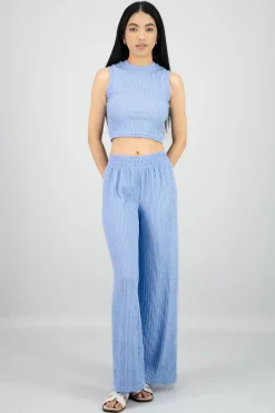 Shasa Textured Flared Pants