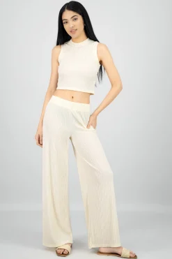 Shasa Textured Flared Pants