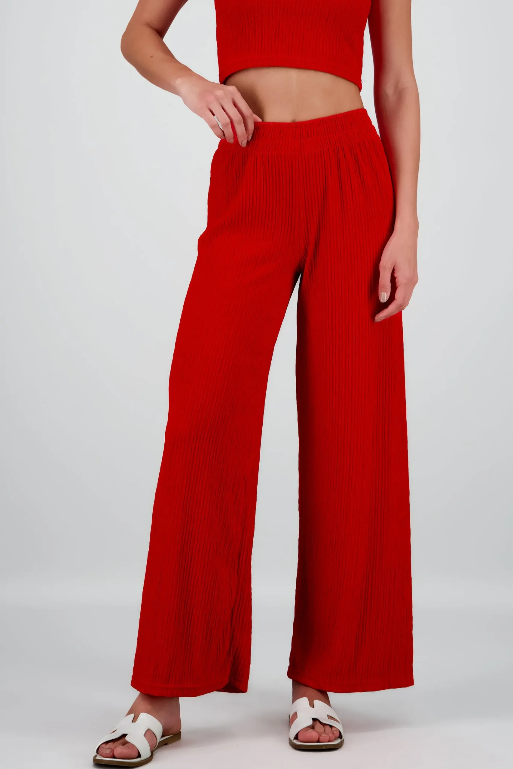 Shasa Textured Flared Pants
