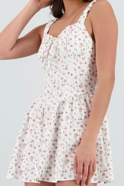Shasa Textured Floral Mini Dress