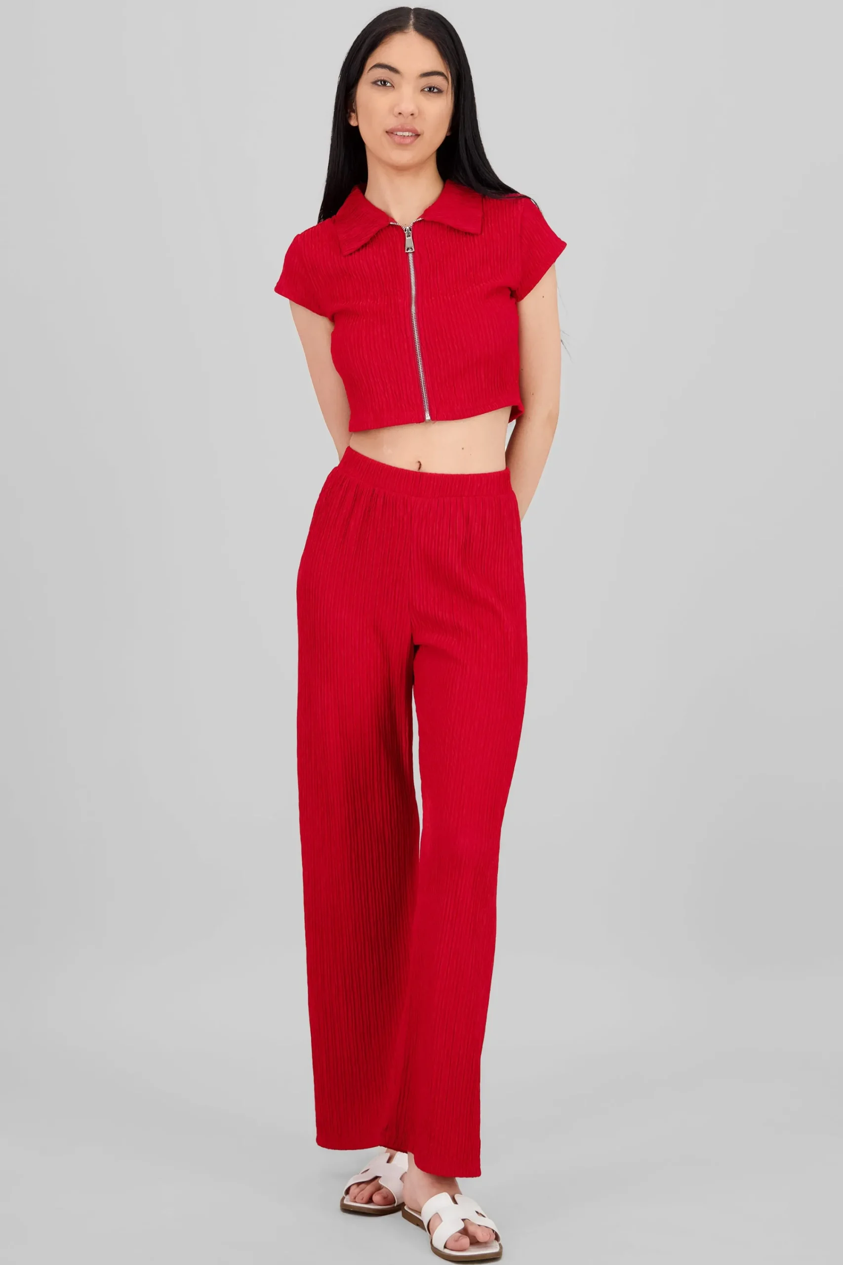Shasa Textured Flowing Pants