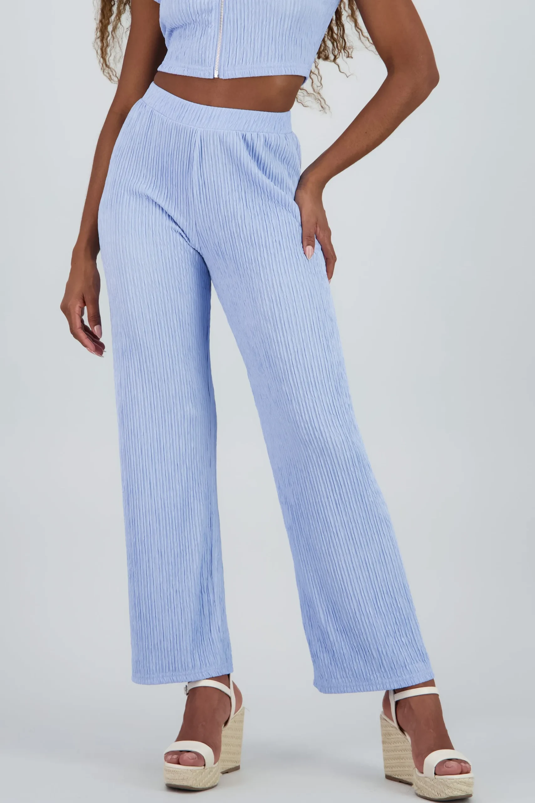 Shasa Textured Flowing Pants