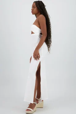 Shasa Textured Halter Maxi dress