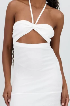 Shasa Textured Halter Maxi dress