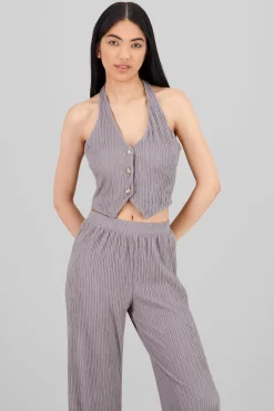 Shasa Textured Halter Top