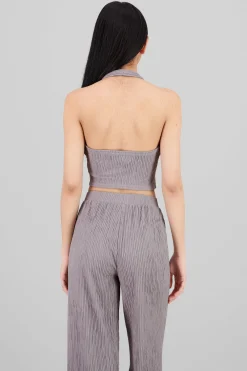 Shasa Textured Halter Top