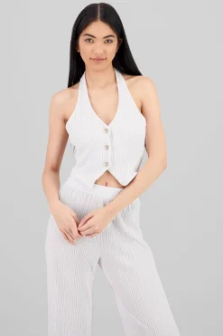 Shasa Textured Halter Top