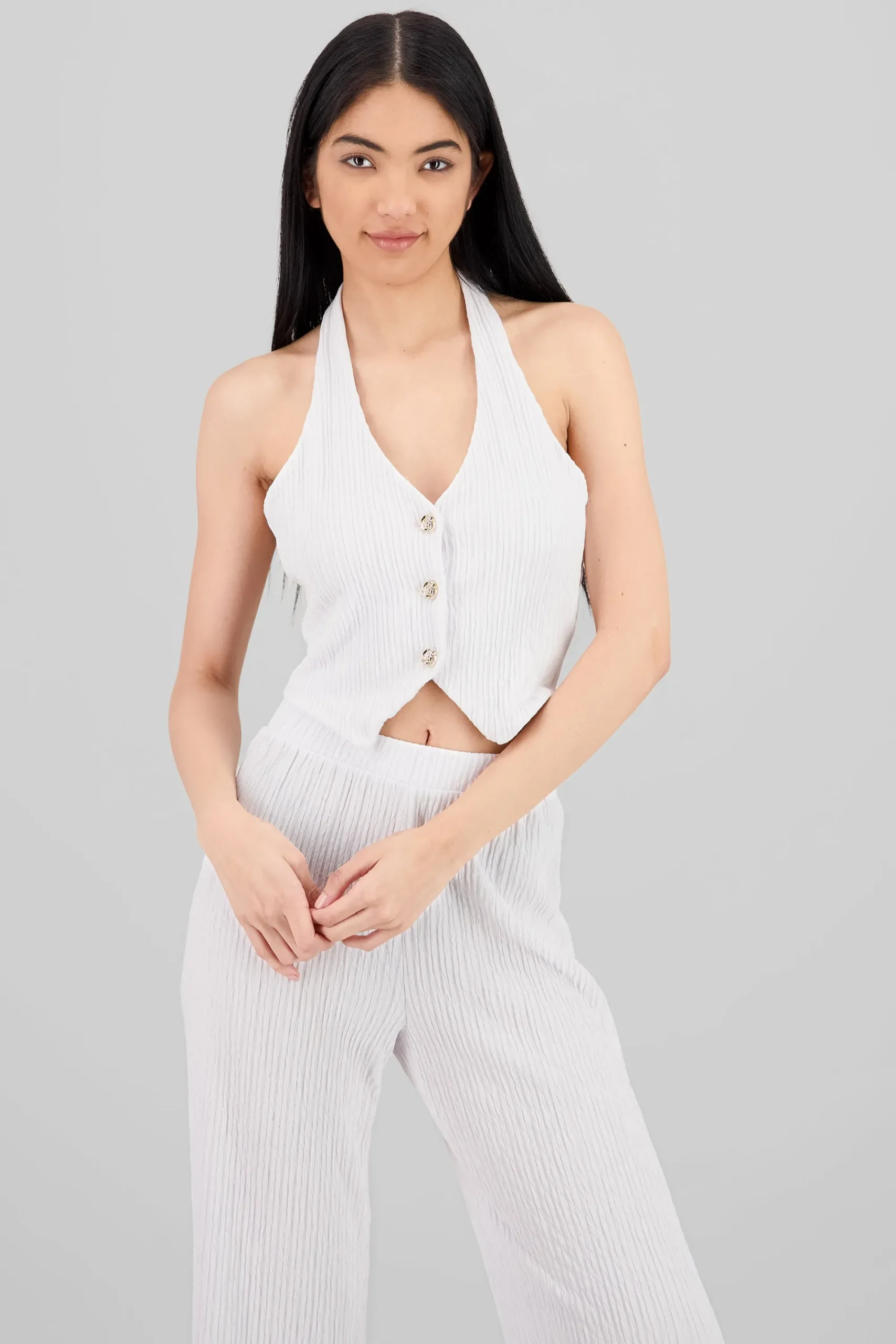 Shasa Textured Halter Top