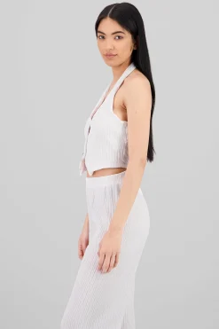Shasa Textured Halter Top
