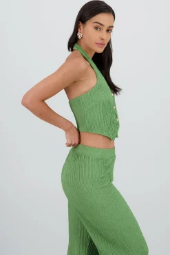 Shasa Textured Halter Top