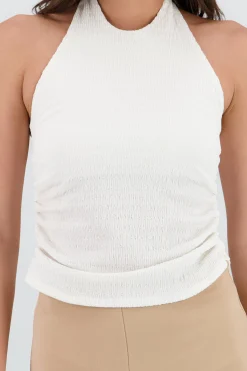 Shasa Textured Halter Top