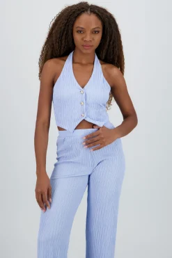 Shasa Textured Halter Top