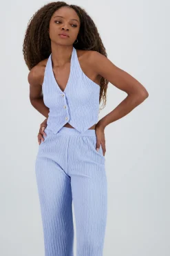 Shasa Textured Halter Top