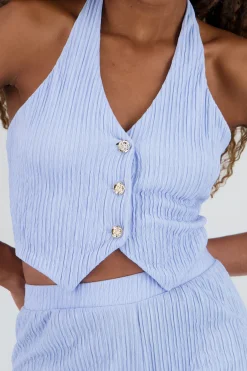 Shasa Textured Halter Top