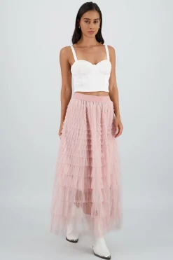 Shasa Textured Maxi Skirt