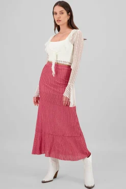 Shasa Textured Maxi Skirt