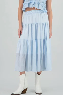 Shasa Textured Midi Skirt