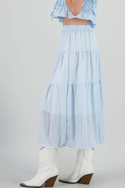 Shasa Textured Midi Skirt