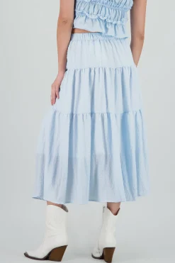 Shasa Textured Midi Skirt
