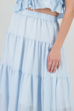 Shasa Textured Midi Skirt