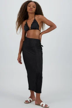 Shasa Textured Midi Skirt