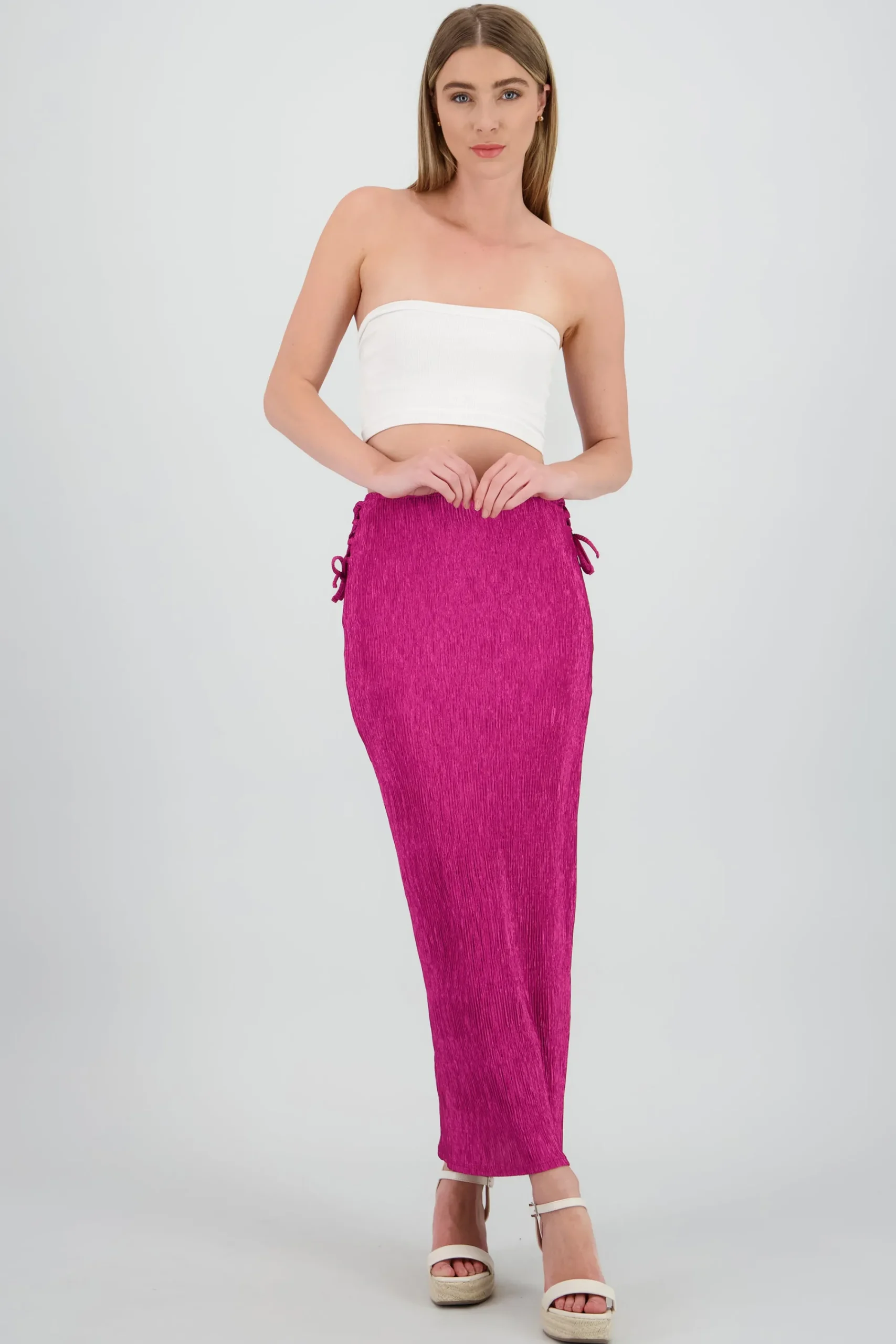 Shasa Textured Midi Skirt