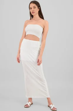 Shasa Textured Midi Skirt