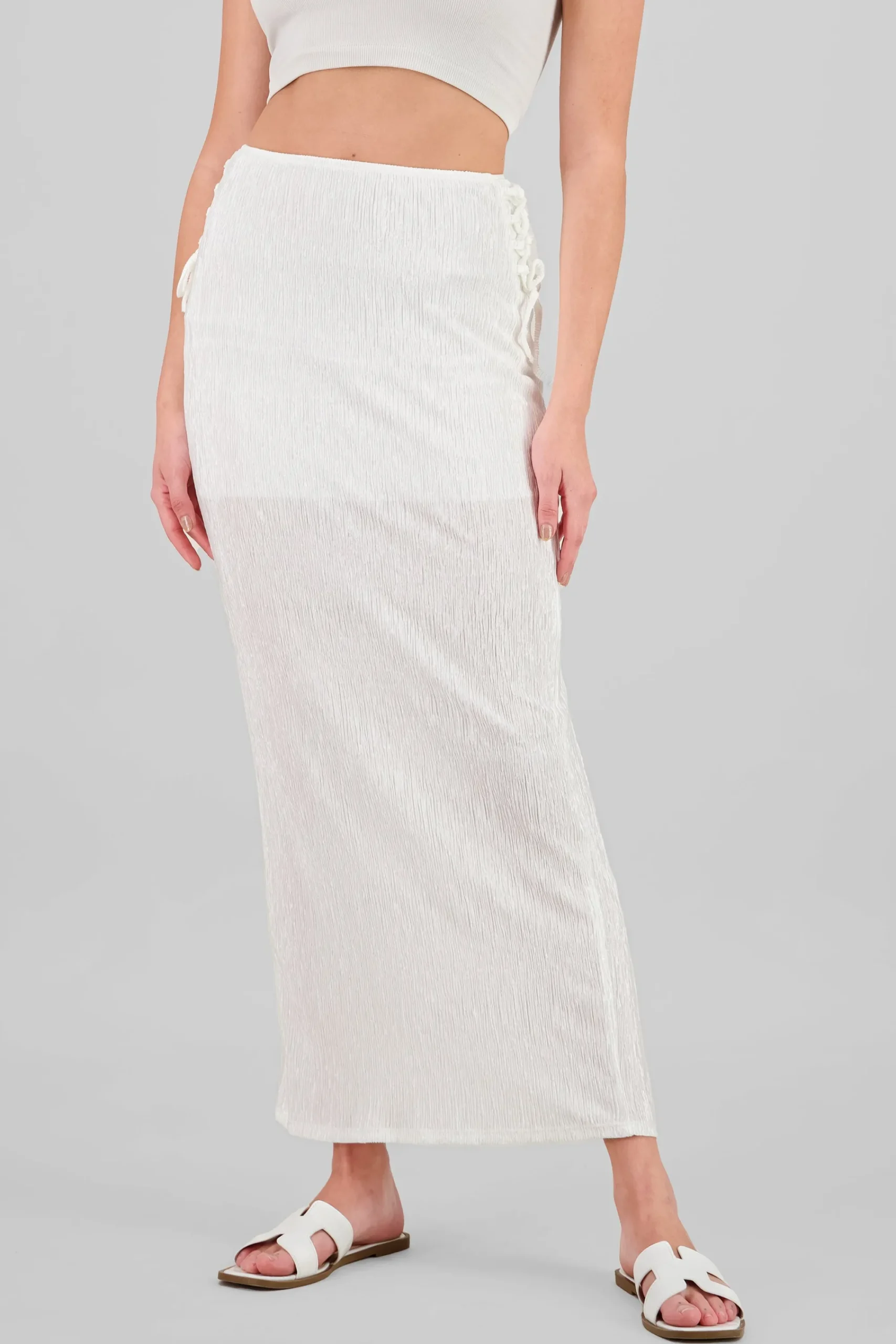 Shasa Textured Midi Skirt
