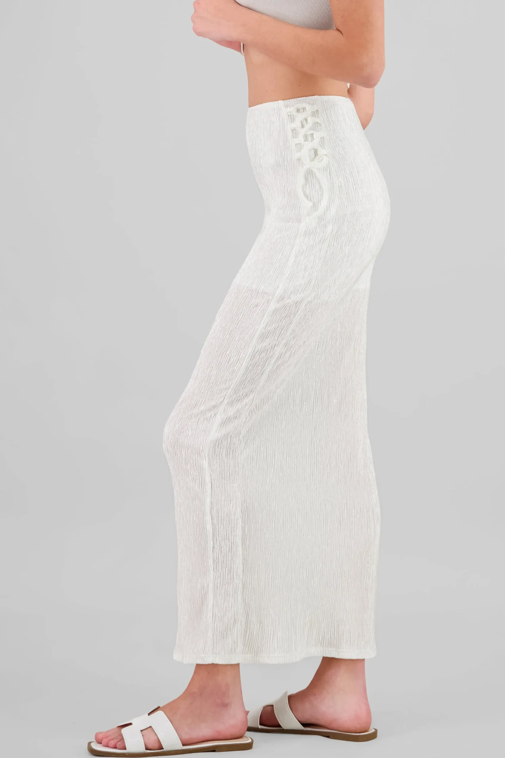 Shasa Textured Midi Skirt