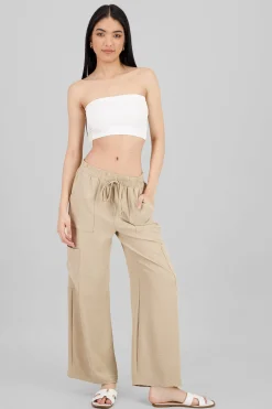 Shasa Textured Pants with Pockets