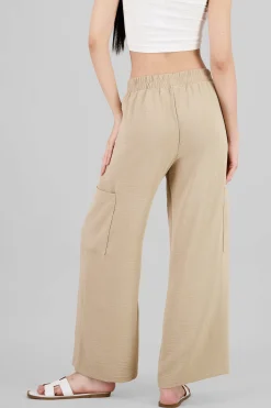Shasa Textured Pants with Pockets