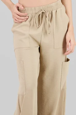 Shasa Textured Pants with Pockets