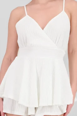 Shasa Textured ruffled mini dress