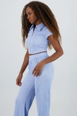 Shasa Textured Short Sleeve Blouse