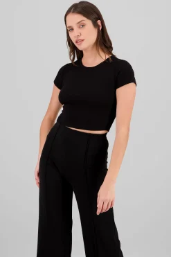 Shasa Textured Short Sleeve Top