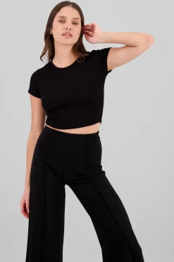 Shasa Textured Short Sleeve Top