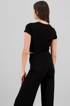 Shasa Textured Short Sleeve Top