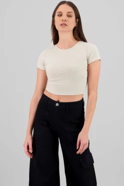 Shasa Textured Short Sleeve Top