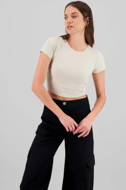 Shasa Textured Short Sleeve Top
