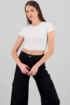 Shasa Textured Short Sleeve Top