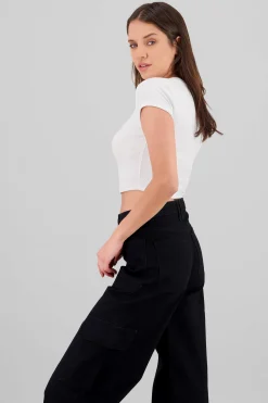 Shasa Textured Short Sleeve Top