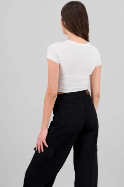 Shasa Textured Short Sleeve Top