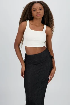 Shasa Textured Square Neck Top