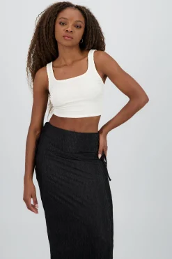 Shasa Textured Square Neck Top
