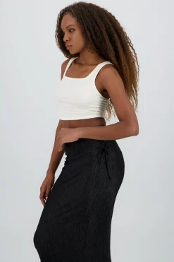 Shasa Textured Square Neck Top